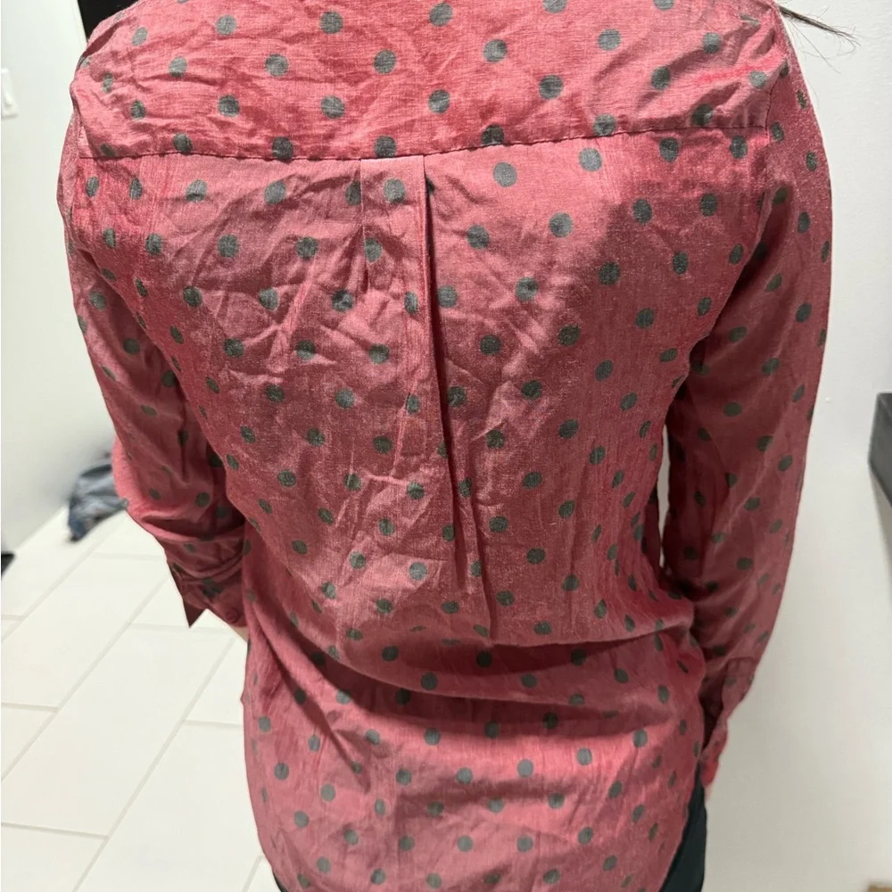 Express Red and Black Patterned Top - Picture 8 of 8